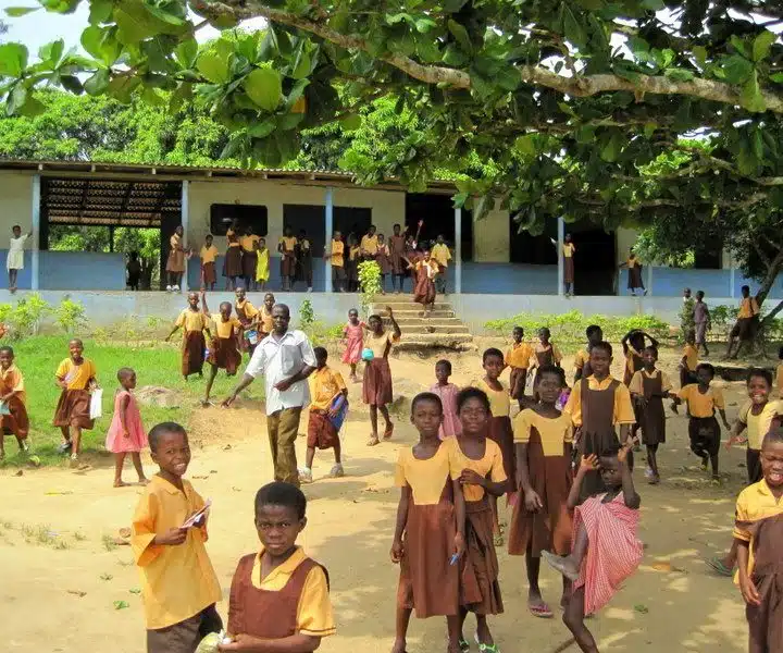 Students in the rural Ghana school.