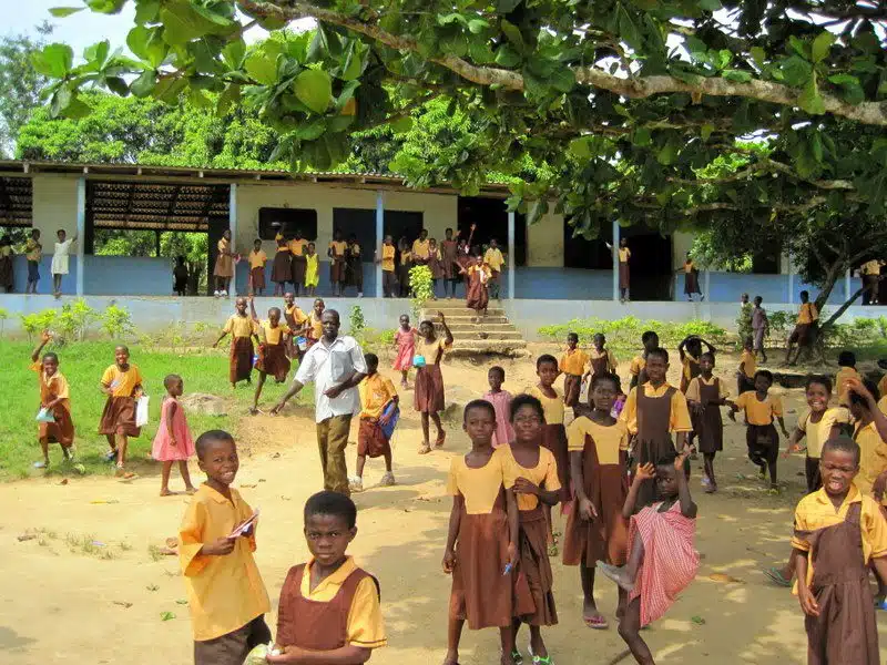Students in the rural Ghana school.