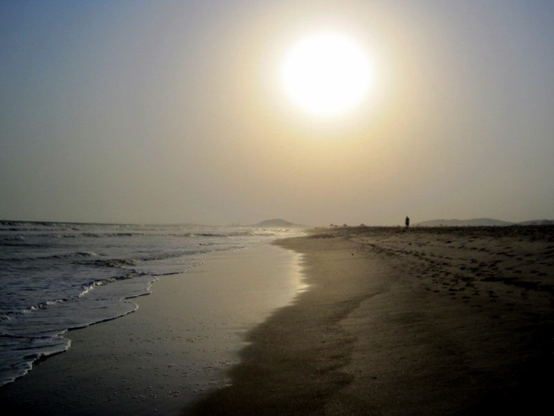 A giant sun at Bojo Beach, Ghana.