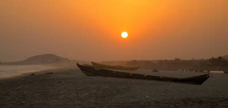 Sunset at Bojo Beach, Ghana.