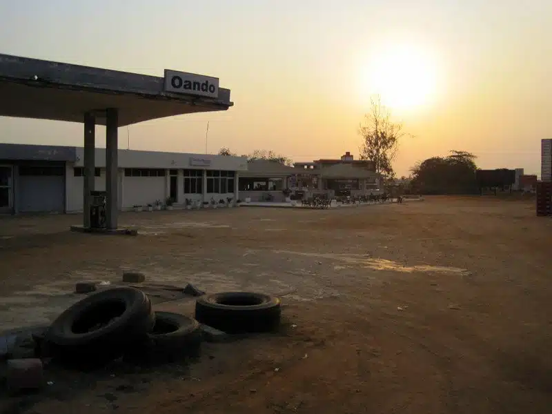 A gas station under Ghana's sun.