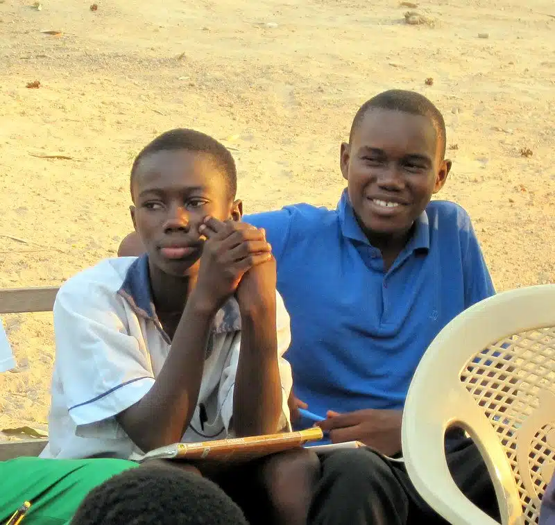 Edinam and a friend in Ghana.