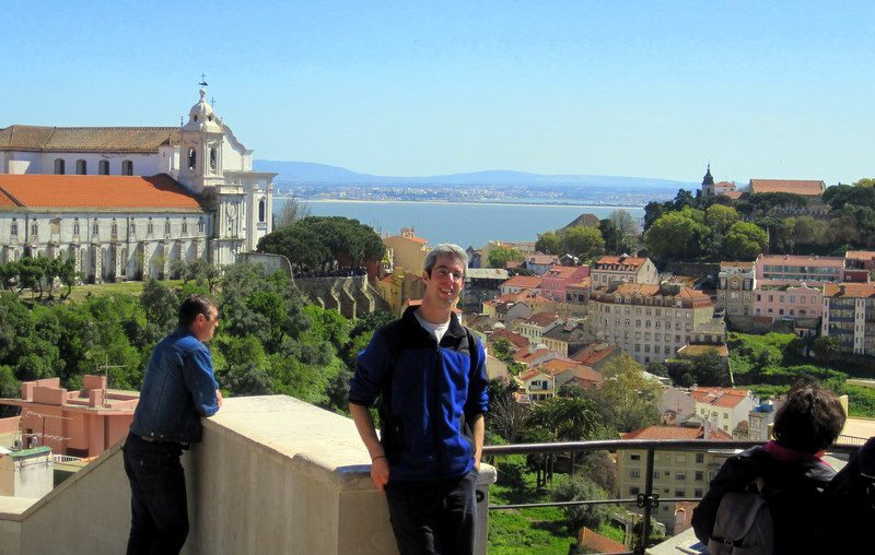 My brother overlooking Lisbon.