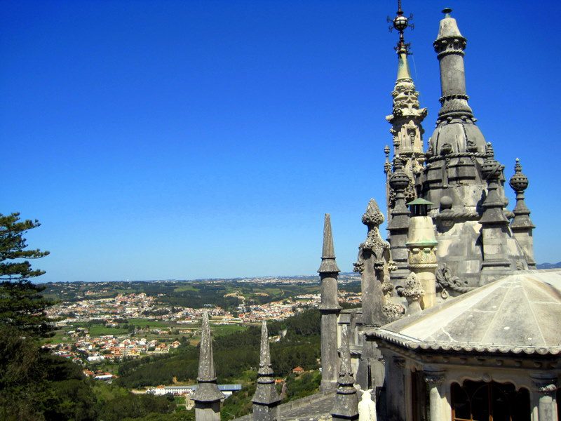 Wonderful castle spires of Sintra, Portugal.