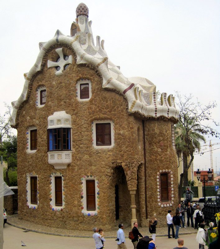 The gingerbread house of Parque Guell.