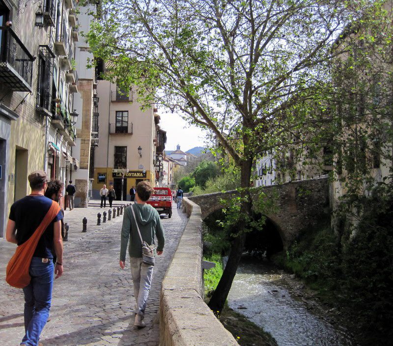 A winding path in Granada.