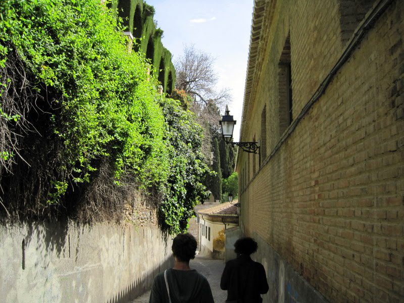 Narrow streets of Granada.
