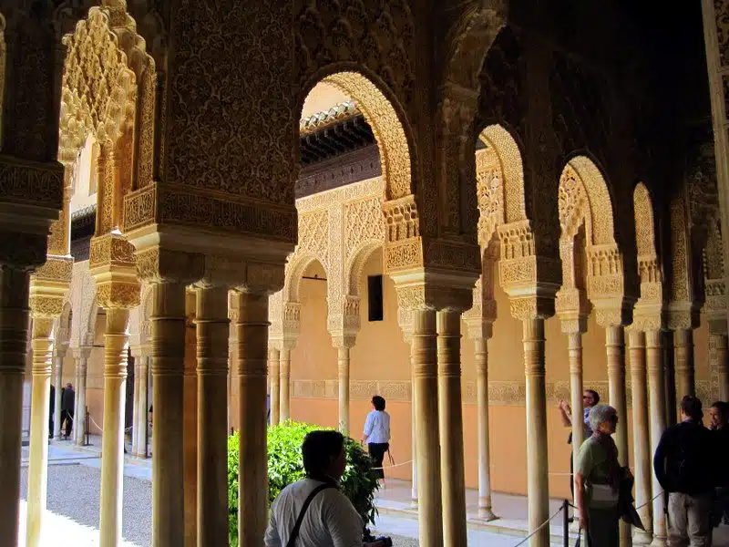 Arches in L'Alhambra, Granada, Spain.