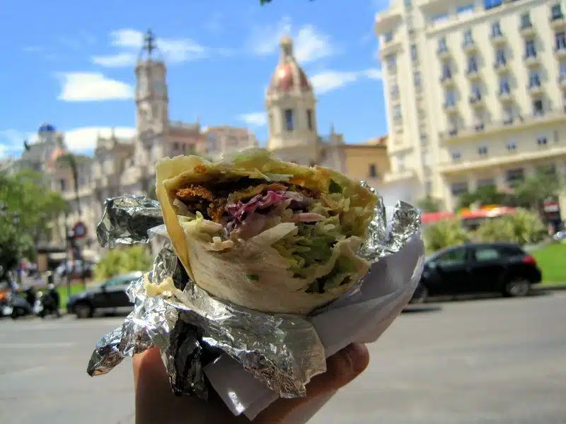 Falafel wrap in Valencia, Spain