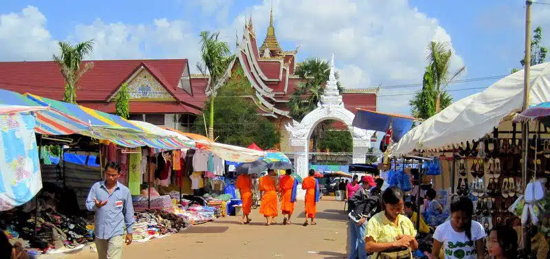 Stalking orange-robed monks in Vientiane, Laos, totally unaware it was Halloween.