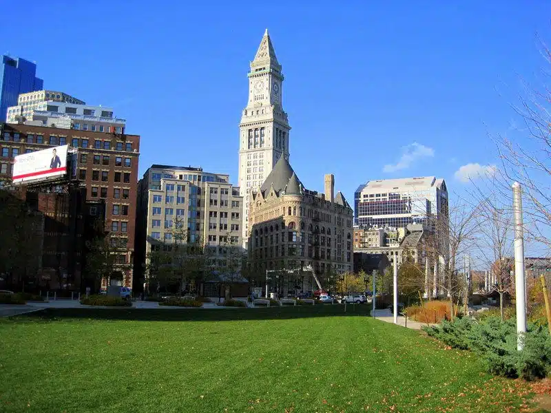 Custom House, Boston, by the Greenway.