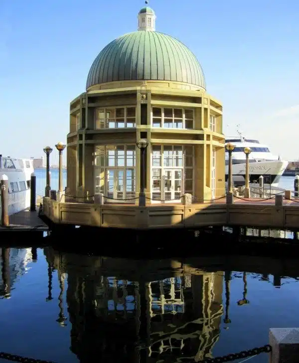 A gazebo along Boston's new, lovely HarborWalk!