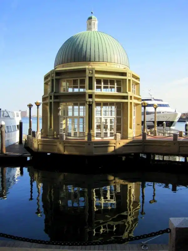 A gazebo along Boston's new, lovely HarborWalk!