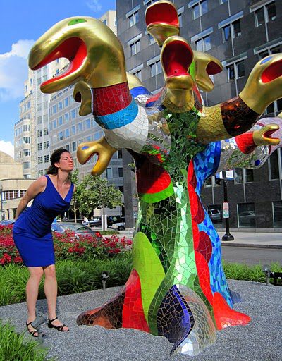 This sculpture in downtown DC goes with my dress!