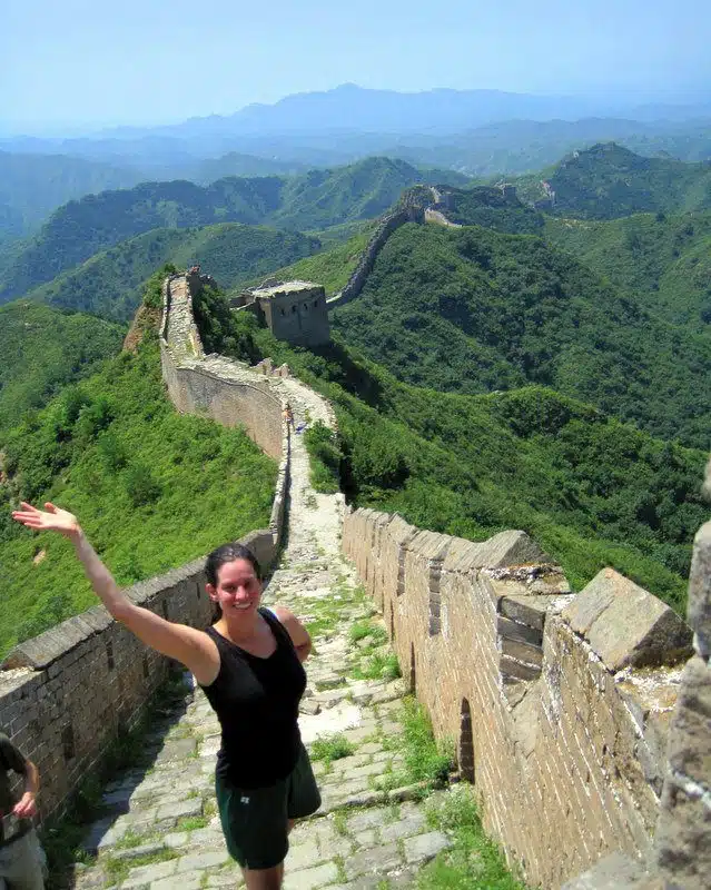 After the flight you can hike the Great Wall of China!