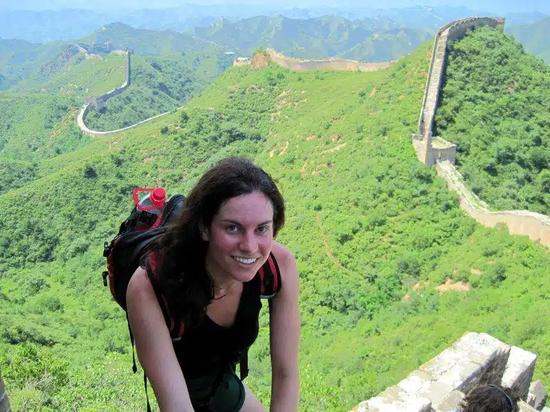 In hour two of the Jinshanling Great Wall hike!