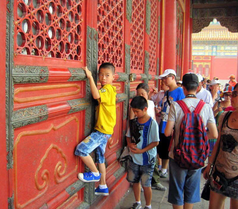 Kids climbed all over the Forbidden City!