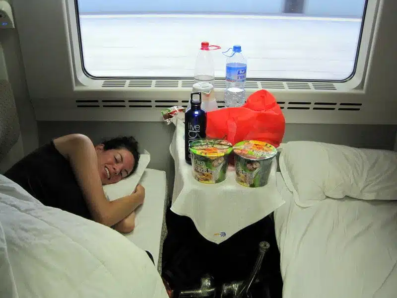My best sleep during China travel: on a train!