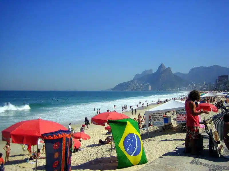 Famous and fabulous Ipanema Beach in Rio.