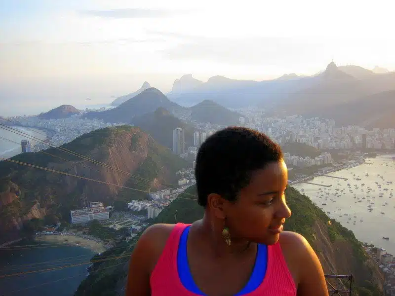 Marleny, high above the phenomenal city of Rio.