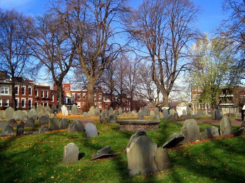 Copp's Hill Burial Ground in Boston's North End where, in 1959, the earliest Black Bostonians are buried.
