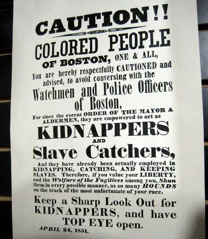 A poster warning Blacks to avoid capture.