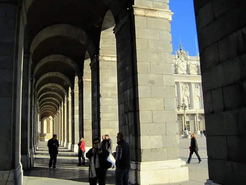 The arches of the Royal Palace are lovely... and white-ish.