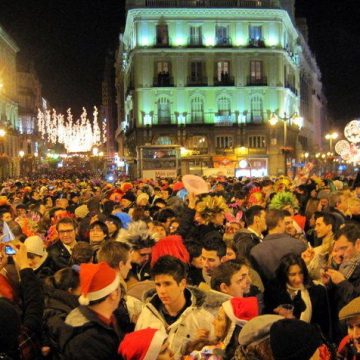 Thousands celebrate the New Year at Madrid's Puerta del Sol, the "Times Square of Spain!"