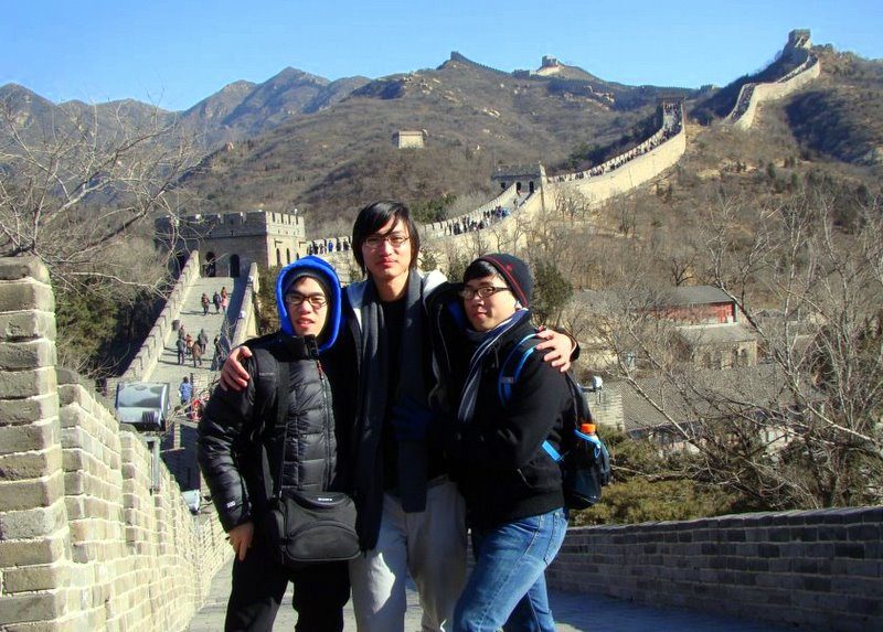 John (right side) and friends at the Great Wall of China!