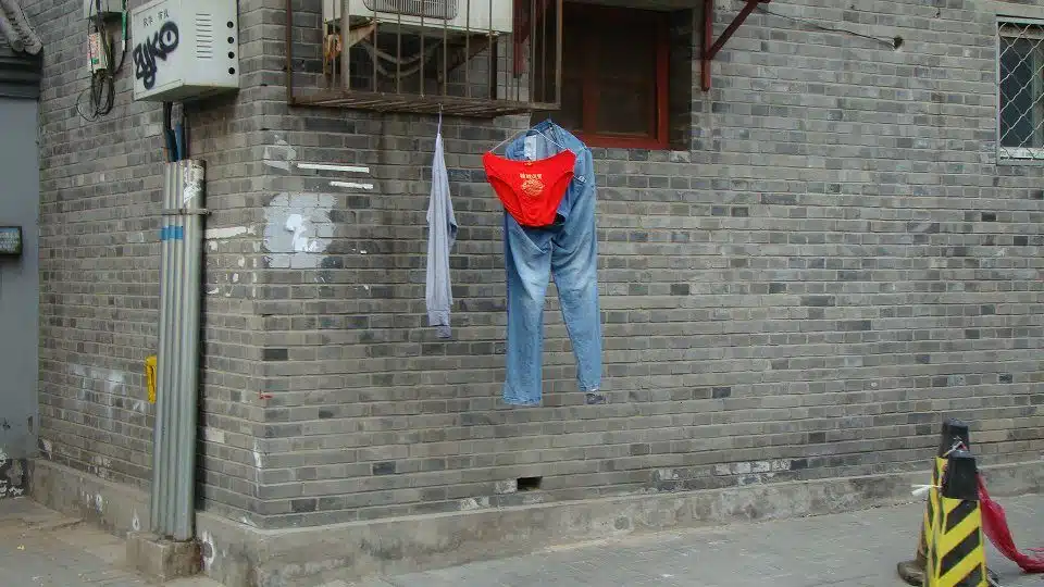 Laundry in a historic Hutong neighborhood of Beijing.