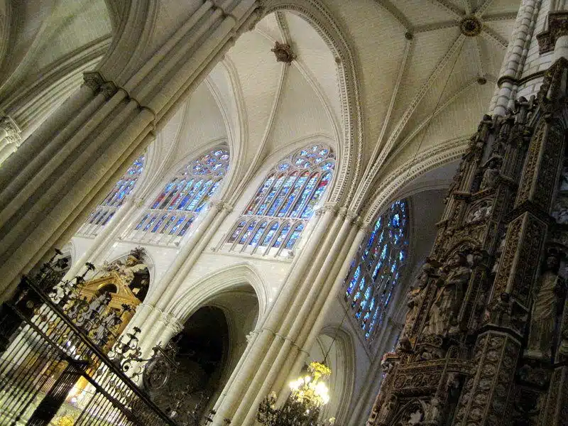 Toledo Cathedral has sky-high ceilings. Wow!