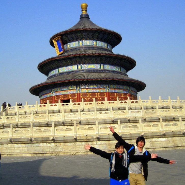 John (on the left) at the Temple of Heaven in Beijing!