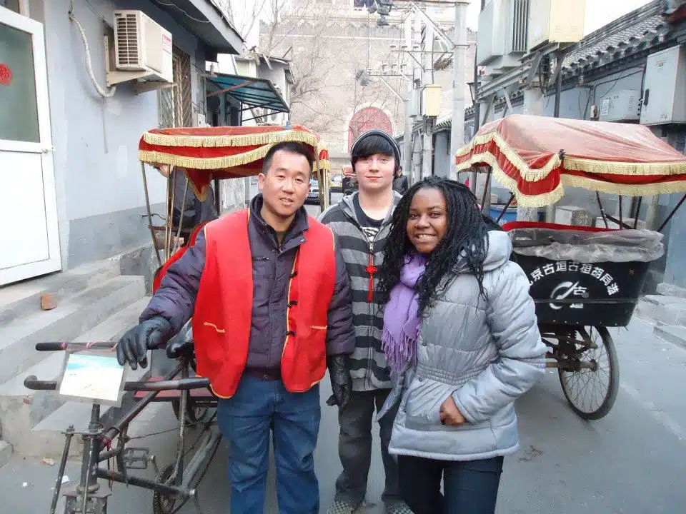 Stephane and Ryan (read his article right before Stephane's!) on a rickshaw tour of a Hutong neighborhood of Beijing.