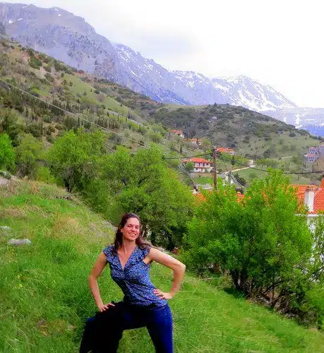 Ecstatic to be at ancient and famous Mount Parnassus, Greece!