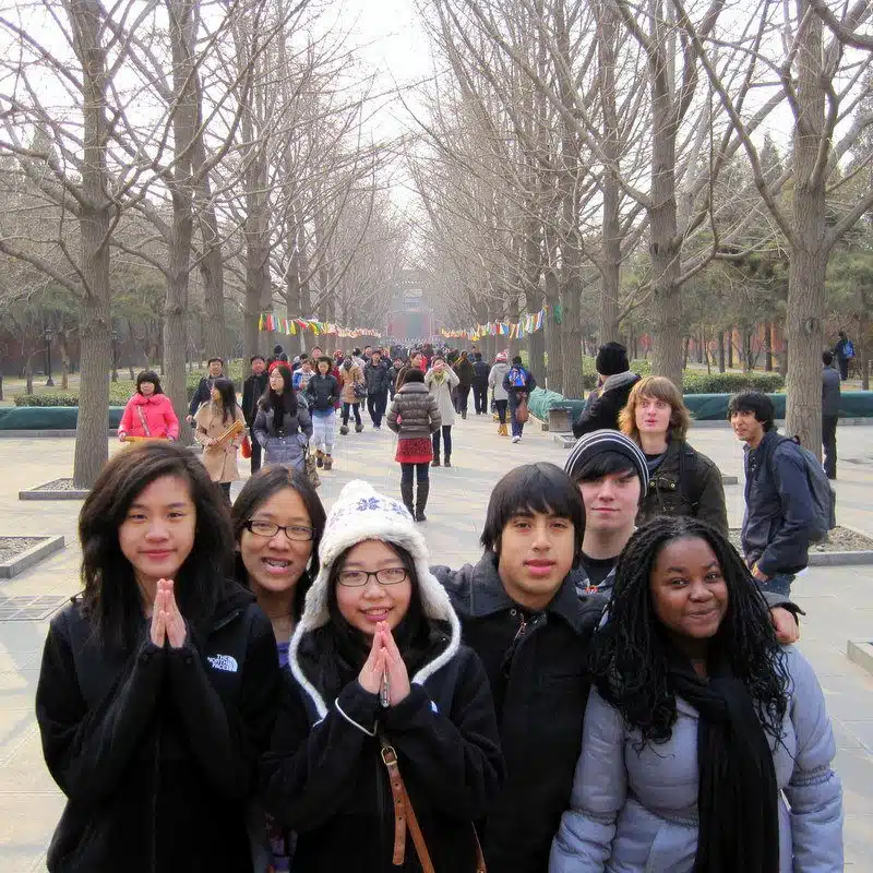 Love this photo of BPS students at Beijing's Lama Temple!