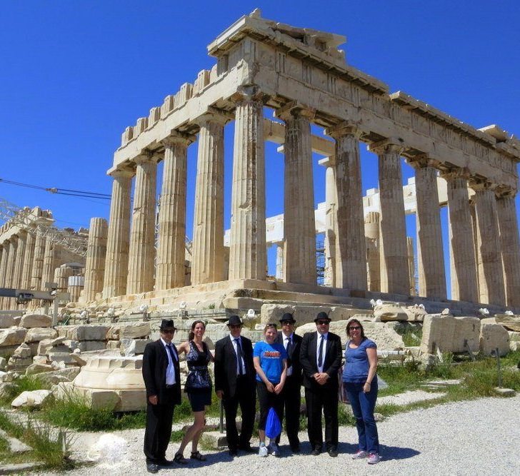Who were the mysterious Blues Brothers at the Parthenon in Athens, Greece??