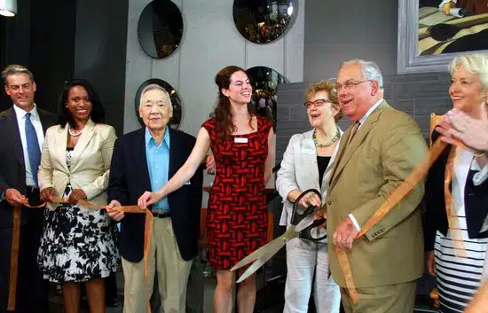The ribbon is cut and the New Boston Hostel is officially open!