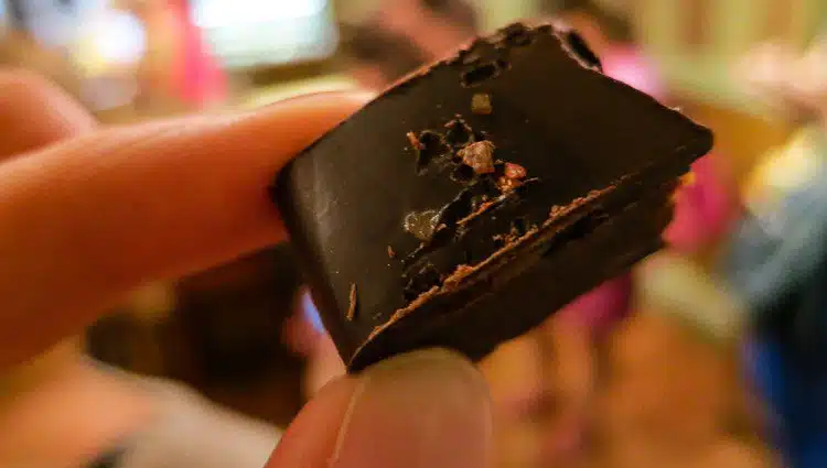 My #1 favorite of the chocolates we sampled: Salted dark chocolate caramel. WOW!