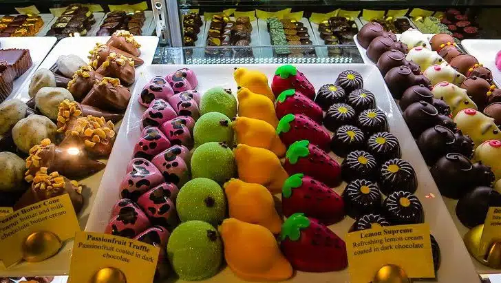 Crazy artistic chocolates on our tour in Boston!