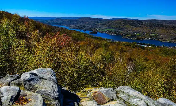 The gold, red, green, and bright blue of autumn in Western Massachusetts!