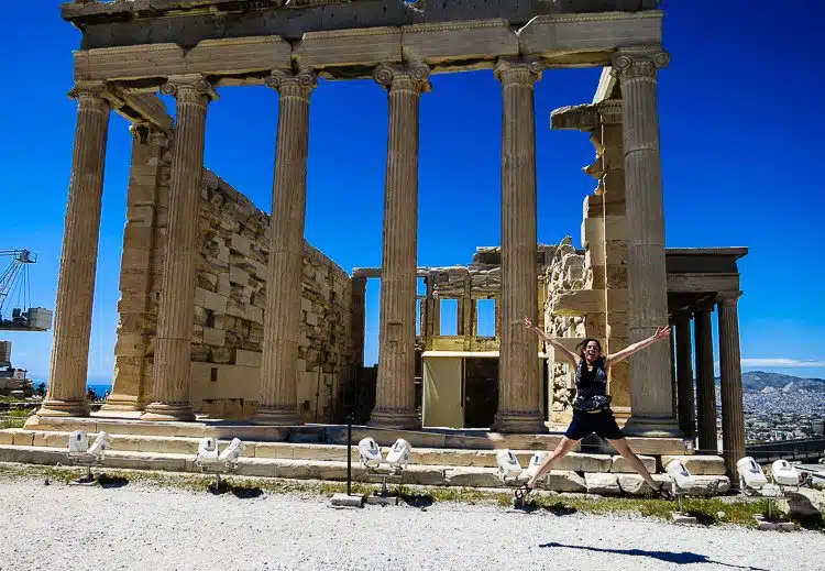 Jumping for joy in Greece after travel unlocked a secret new layer of understanding!