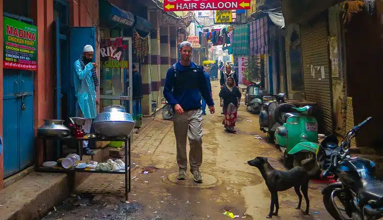 I love this photo of my 6’7″ brother, onlookers and dog! And “Hair Saloon.”