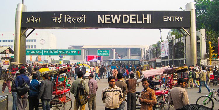 The New Delhi Railway Station. 