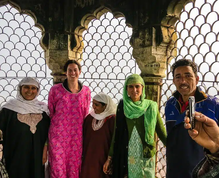 A friendly Muslim family requested to take a photo with me at the turret top! 