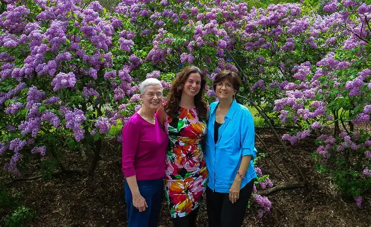 At Lilac Sunday in Boston with my beloved Mother, Colin's Mother, and me... a Mother-to-be!
