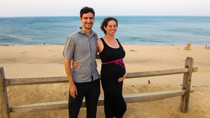 Rockin' out my baby bump on a beautiful windy beach of Cape Cod!