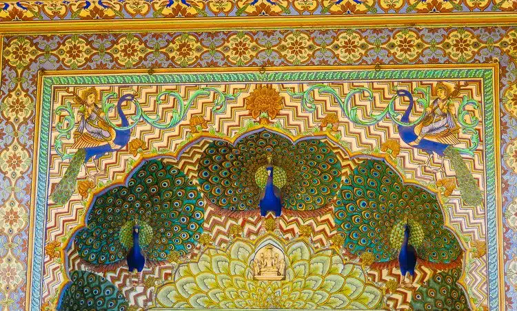 Detail of a peacock door... Wow! 