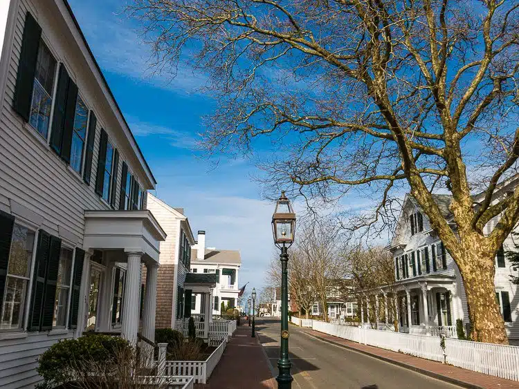 Edgartown, Martha's Vineyard was serenely empty during our visit.