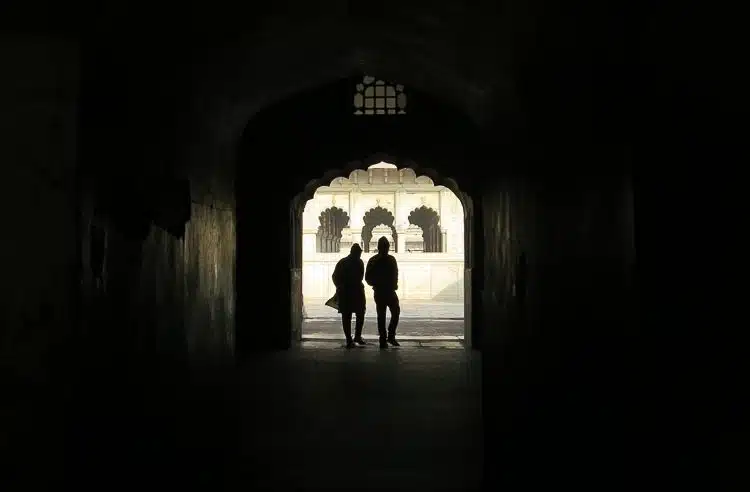 The archways at Agra Fort make for splendid photos.