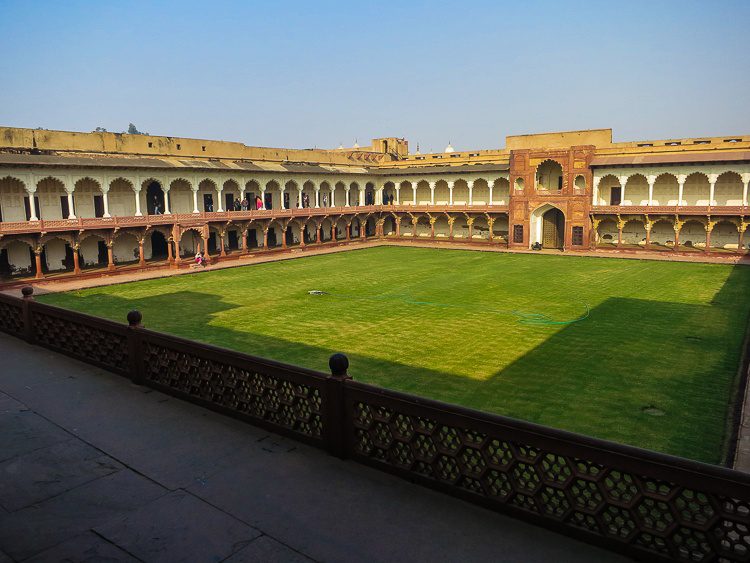 Agra Fort is giant, and has many different sections.